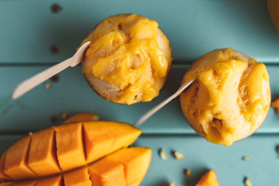 Vegan Mango Sorbet (2-Ingredient, 5 Minutes + Freeze)