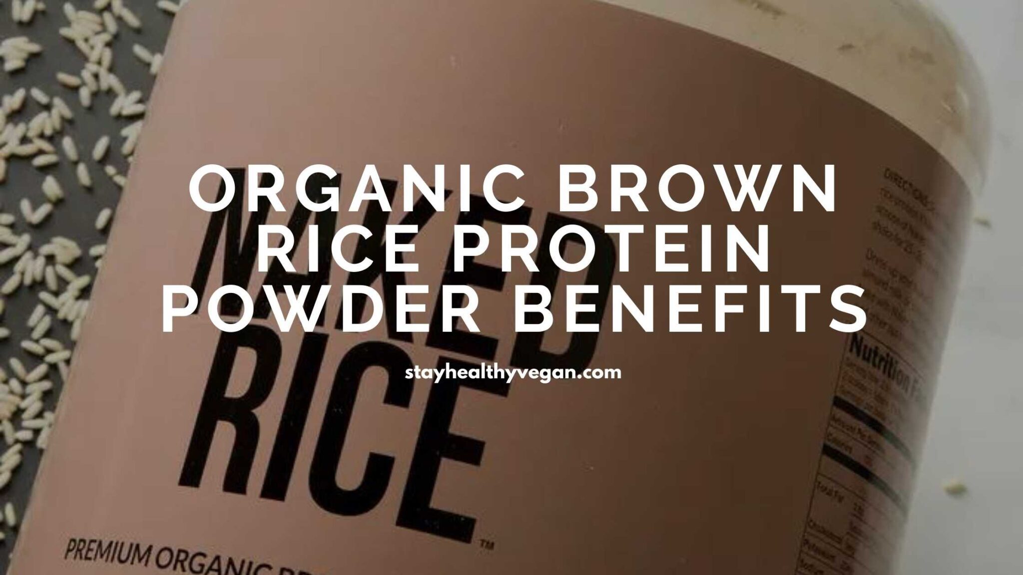 Best Organic Brown Rice Protein Powder Naked Rice Review